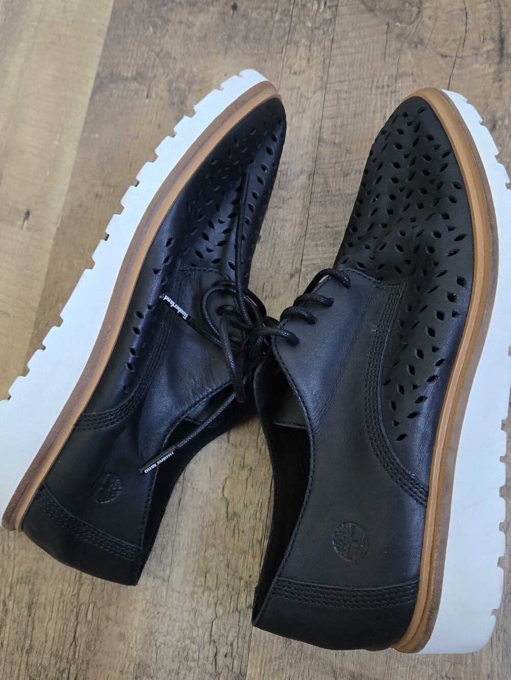 Timberland Ellis Street Oxford Black Womens Size 7.5 Shoes - Picture 6 of 10